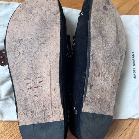 Isabel Marant Black and Red Sandals with Silver Accents - Picture 4 of 4